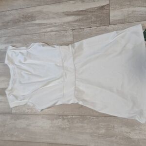 Halara Elegant White Sleeveless Dress With Shorts Under